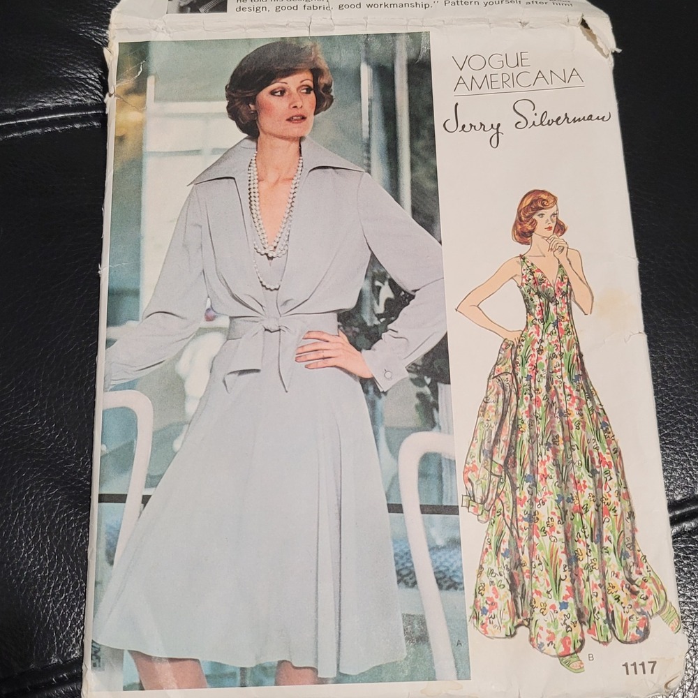 Vogue Americana 1117 Jerry Silverman Dress Jacket Sewing Pattern Size 16 Uncut